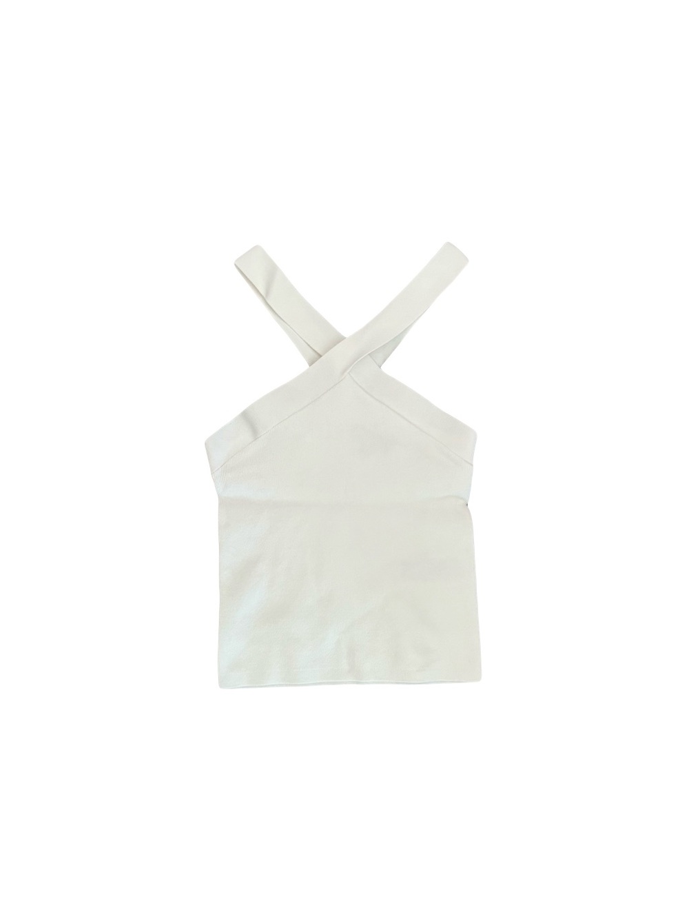 NWOT J. CREW WHITE CROSS-NECK TANK TOP // SIZE XS🤍